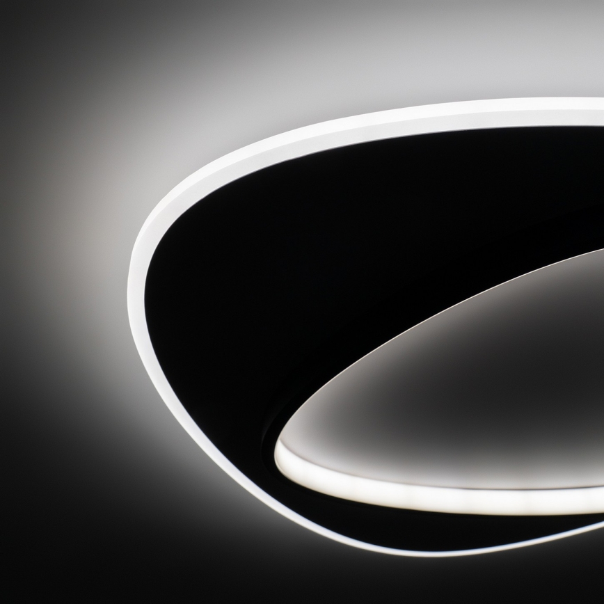 Brilagi - Plafonnier LED dimmable FLARE LED/70W/230V 3000-6000K 55x55 cm blanc/noir + télécommande