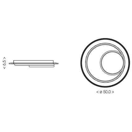 Brilagi - Plafonnier LED dimmable FLARE LED/70W/230V 3000-6000K Ø 50 cm blanc/noir + télécommande