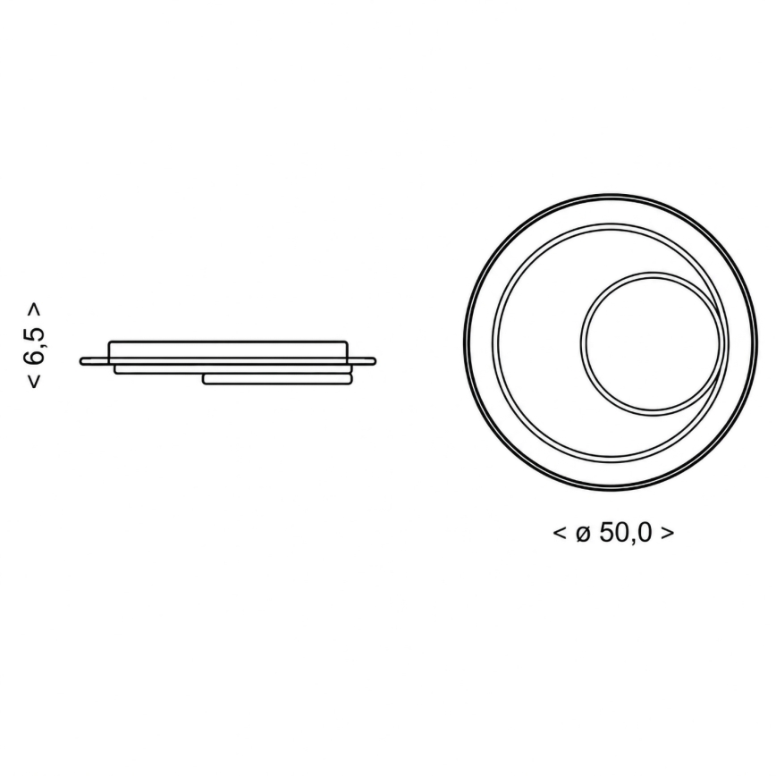 BRILAGI - Plafonnier LED dimmable FLARE LED/70W/230V 3000-6000K Ø 50 cm blanc/noir + télécommande