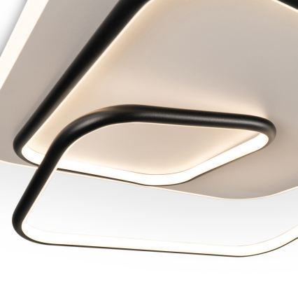 BRILAGI - Plafonnier LED dimmable FLARE LED/81W/230V 3000-6000K 50x50 cm blanc/noir + télécommande