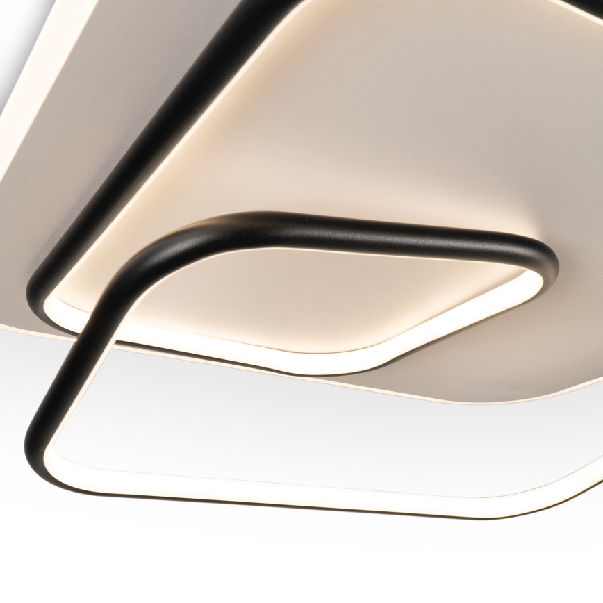 BRILAGI - Plafonnier LED dimmable FLARE LED/81W/230V 3000-6000K 50x50 cm blanc/noir + télécommande