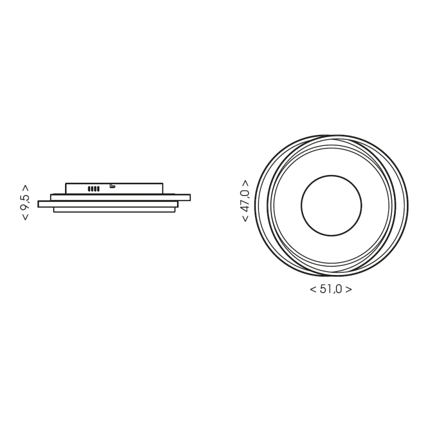 Brilagi - Plafonnier LED dimmable FLARE LED/84W/230V 3000-6000K 47x51 cm noir + télécommande
