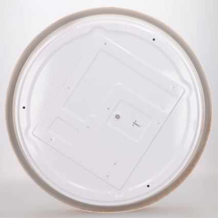Brilagi - Plafonnier LED dimmable FLOCO LED/48W/230V Ø 40 cm décor bois/blanc + télécommande