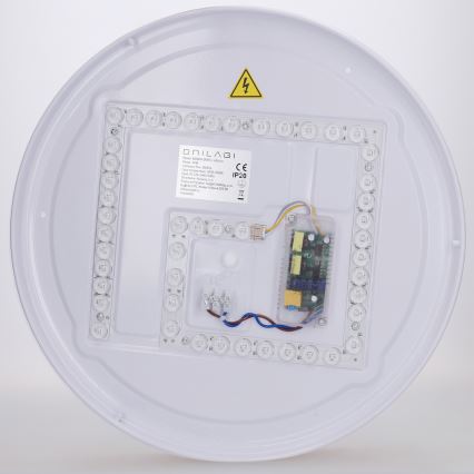 Brilagi - Plafonnier LED dimmable FLOCO LED/48W/230V Ø 40 cm décor bois/blanc + télécommande
