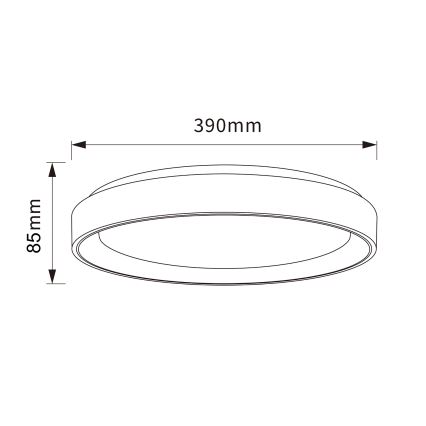 Brilagi - Plafonnier LED dimmable FLOCO LED/48W/230V Ø 40 cm décor bois/blanc + télécommande