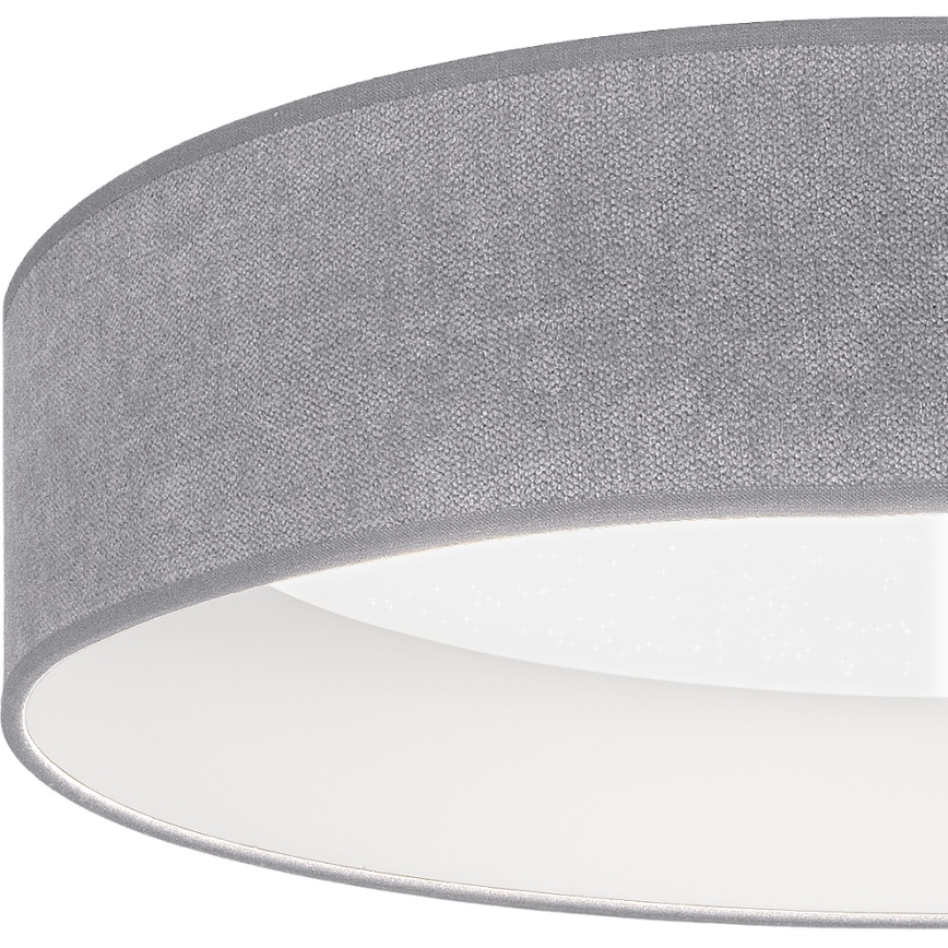 Brilagi - Plafonnier LED dimmable VELVET SMARTIX STARS LED/36W/230V 3000-6000K Ø 55 cm gris Wi-Fi Tuya Beacon + télécommande