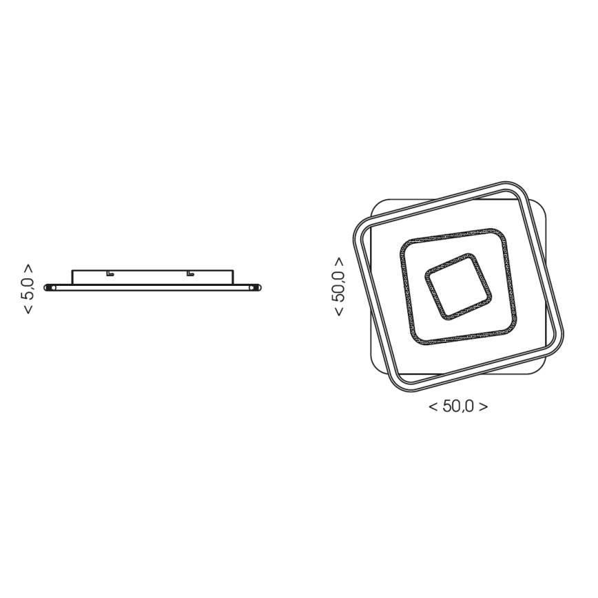 Brilagi - Plafonnier LED dimmable IRIS LED/98W/230V 3000-6000K 50x50 cm blanc + télécommande