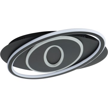 Brilagi - Plafonnier LED dimmable IRIS LED/78W/230V 3000-6000K 37x49 cm noir + télécommande incluse