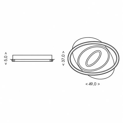 BRILAGI - Plafonnier LED dimmable IRIS LED/78W/230V 3000-6000K 37x49 cm blanc + télécommande