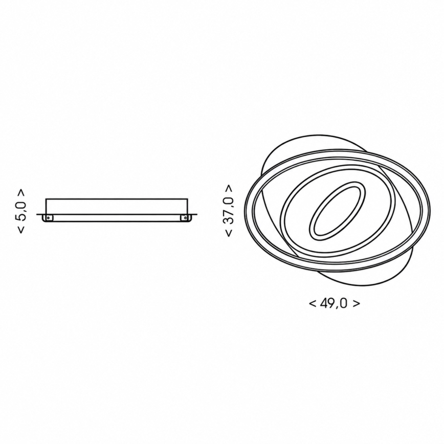 BRILAGI - Plafonnier LED dimmable IRIS LED/78W/230V 3000-6000K 37x49 cm blanc + télécommande