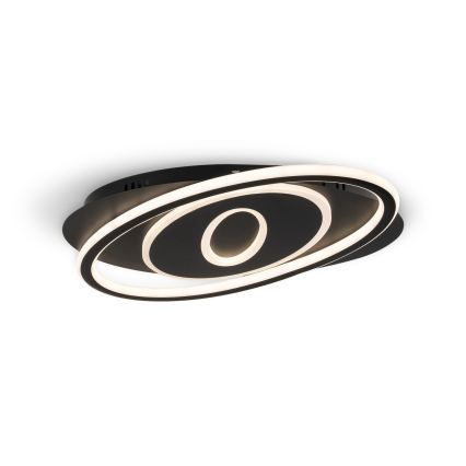 Brilagi - Plafonnier LED dimmable IRIS LED/78W/230V 3000-6000K 37x49 cm noir + télécommande incluse