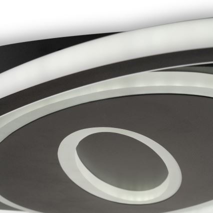 Brilagi - Plafonnier LED dimmable IRIS LED/78W/230V 3000-6000K 37x49 cm noir + télécommande incluse