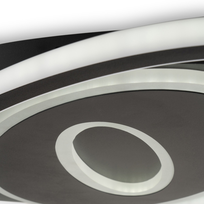 Brilagi - Plafonnier LED dimmable IRIS LED/78W/230V 3000-6000K 37x49 cm noir + télécommande incluse