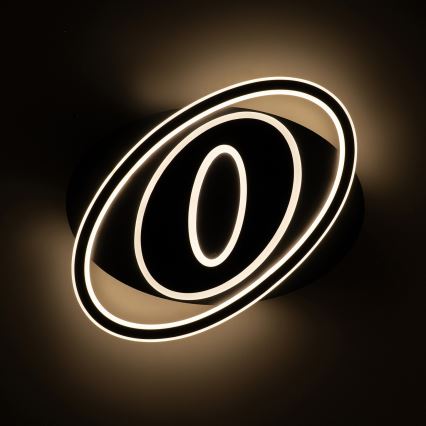 Brilagi - Plafonnier LED dimmable IRIS LED/78W/230V 3000-6000K 37x49 cm noir + télécommande incluse
