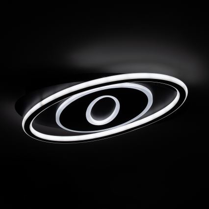 Brilagi - Plafonnier LED dimmable IRIS LED/78W/230V 3000-6000K 37x49 cm noir + télécommande incluse