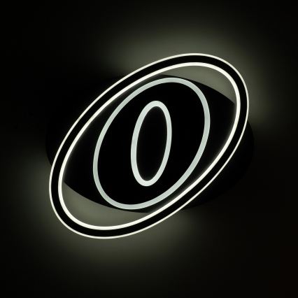 Brilagi - Plafonnier LED dimmable IRIS LED/78W/230V 3000-6000K 37x49 cm noir + télécommande incluse