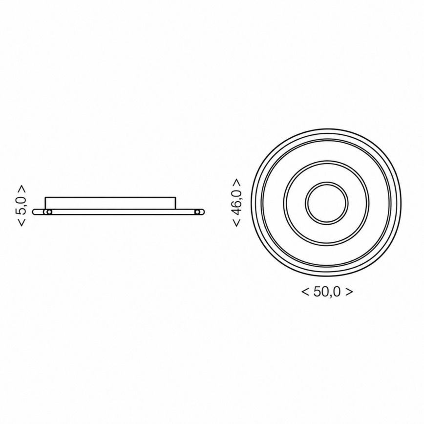 BRILAGI - Plafonnier LED dimmable IRIS LED/83W/230V 3000-6000K 46x50 cm noir + télécommande