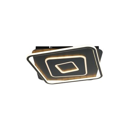 Brilagi - Plafonnier LED dimmable IRIS LED/98W/230V 3000-6000K 50x50 cm noir + télécommande