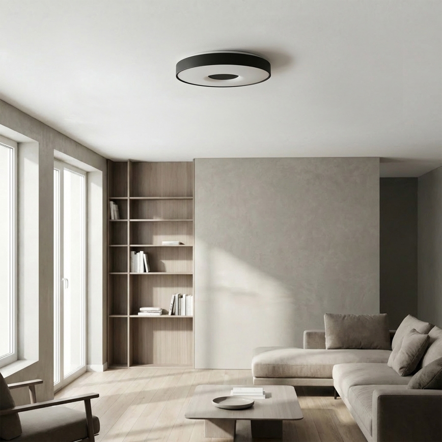 Brilagi - Plafonnier LED dimmable JAMIS LED/48W/230V 3000-6500K Ø 39 cm noir + télécommande