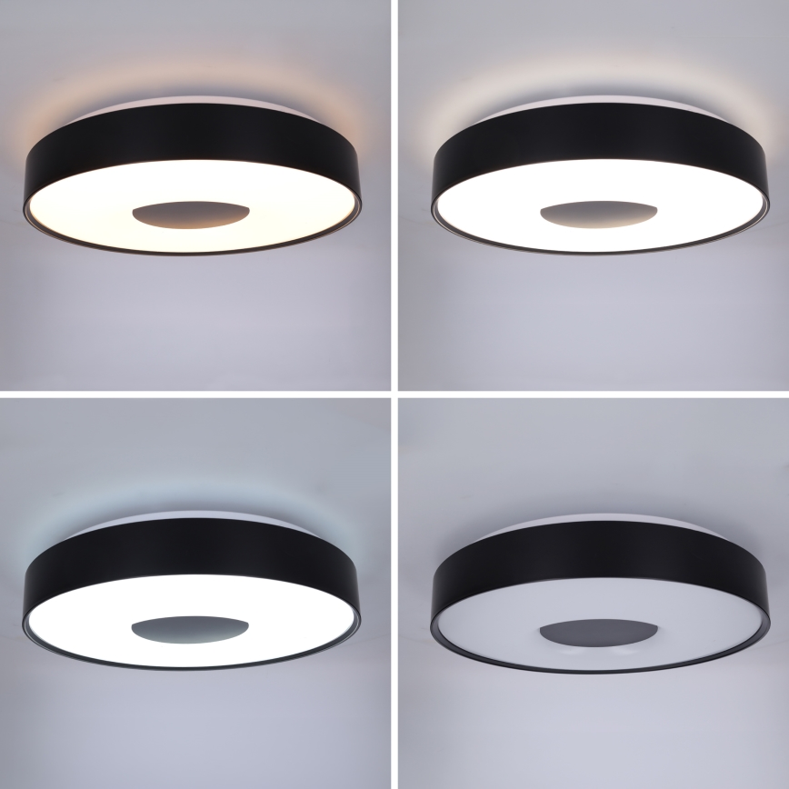 Brilagi - Plafonnier LED dimmable JAMIS LED/48W/230V 3000-6500K Ø 39 cm noir + télécommande