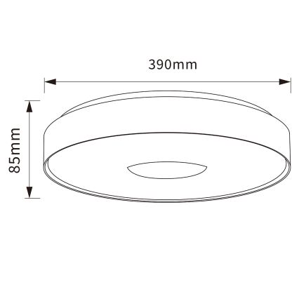 Brilagi - Plafonnier LED dimmable JAMIS LED/48W/230V 3000-6500K Ø 39 cm noir + télécommande