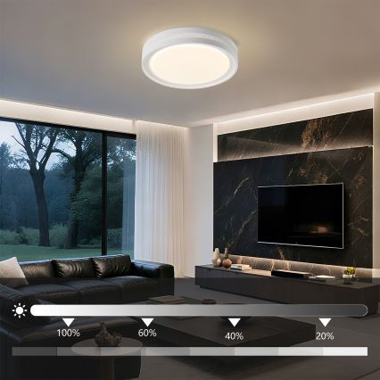 Brilagi - Plafonnier LED dimmable KREON LED/54W/230V 3000-6000K blanc Ø 38 cm + télécommande