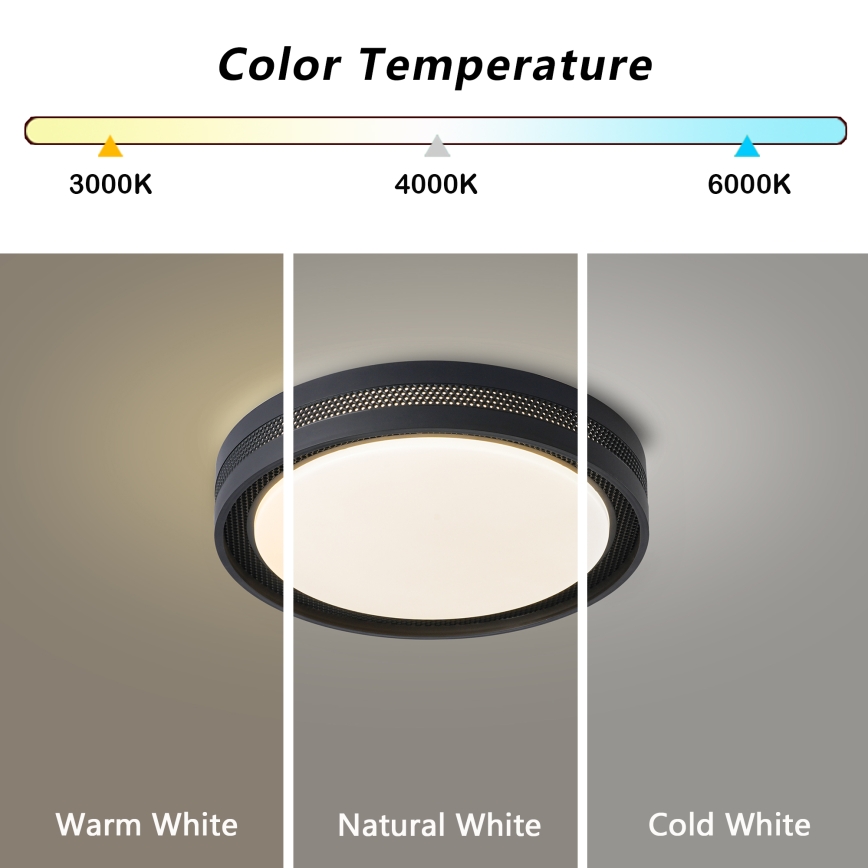 Brilagi - Plafonnier LED dimmable KREON LED/54W/230V 3000-6000K blanc Ø 38 cm + télécommande