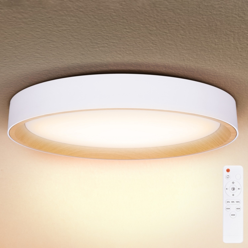 Brilagi - Plafonnier LED dimmable LARIOS LED/72W/230V 3000-6500K blanc Ø 59 cm + télécommande