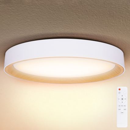 Brilagi - Plafonnier LED dimmable LARIOS LED/72W/230V blanc diam. 59 cm + télécommande