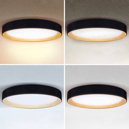 Brilagi - Plafonnier LED dimmable LARIOS LED/72W/230V 3000-6500K noir Ø 59 cm + télécommande