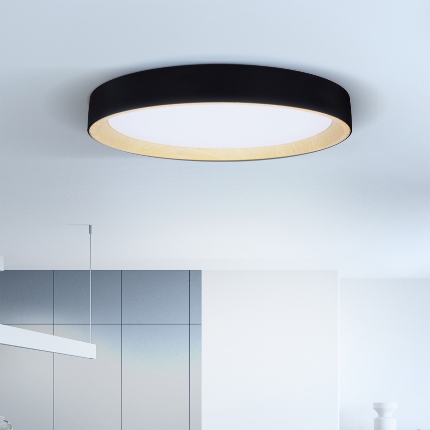 Brilagi - Plafonnier LED dimmable LARIOS LED/72W/230V 3000-6500K noir Ø 59 cm + télécommande