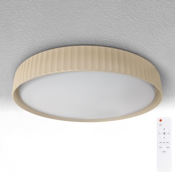 Brilagi - Plafonnier LED dimmable LUCIA, 60 W, 230 V, 3000–6500 K, Ø 59 cm, beige + télécommande