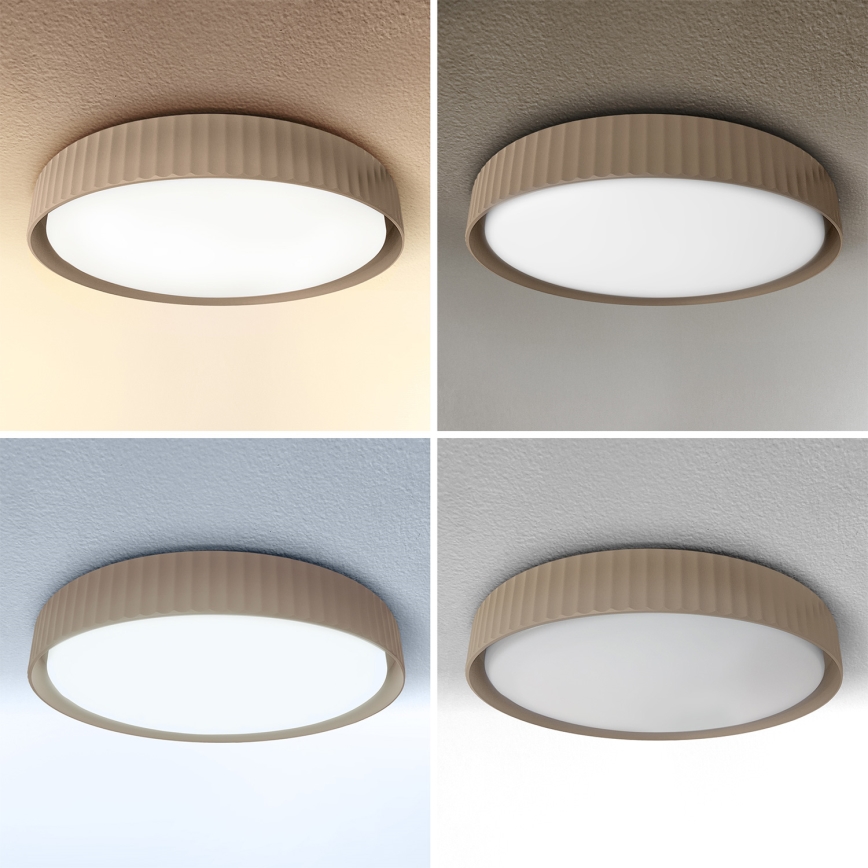 Brilagi - Plafonnier LED dimmable LUCIA LED/48W/230V 3000-6500K diam. 41 cm brun + télécommande