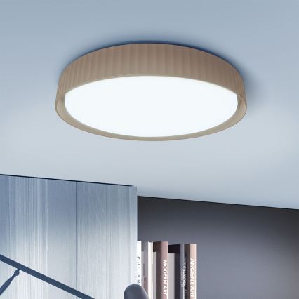 Brilagi - Plafonnier LED dimmable LUCIA LED/48W/230V 3000-6500K diam. 41 cm brun + télécommande