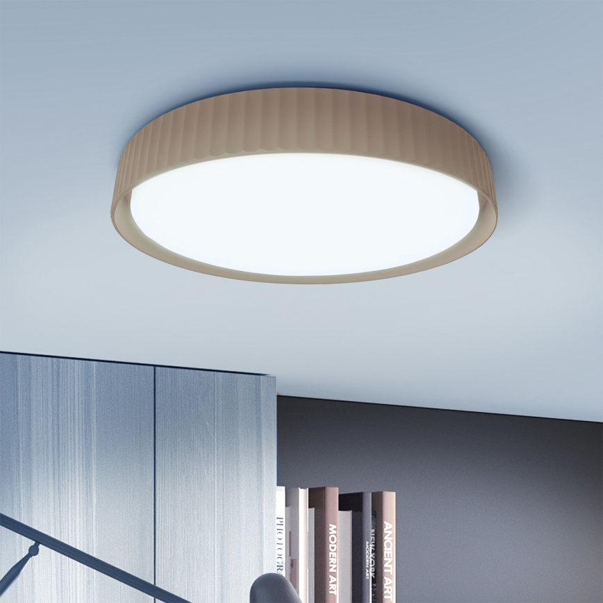 Brilagi - Plafonnier LED dimmable LUCIA LED/48W/230V 3000-6500K diam. 41 cm brun + télécommande