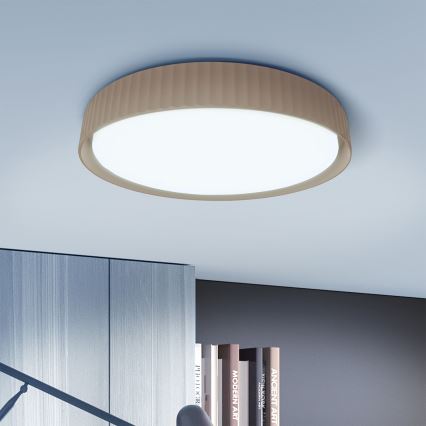Brilagi - Plafonnier LED dimmable LUCIA LED/48W/230V 3000–6500K Ø 41 cm brun + télécommande