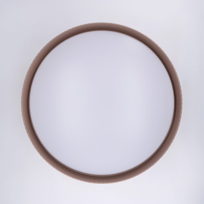 Brilagi - Luminaire de plafond LED dimmable LUCIA, 60 W / 230 V, 3000–6500 K, Ø 59 cm, marron + télécommande