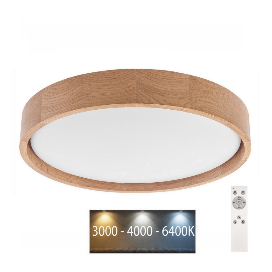 Brilagi - Plafonnier LED dimmable MANAROLA LED/24W/230V Ø 42 cm 3000-6500K chêne + télécommande