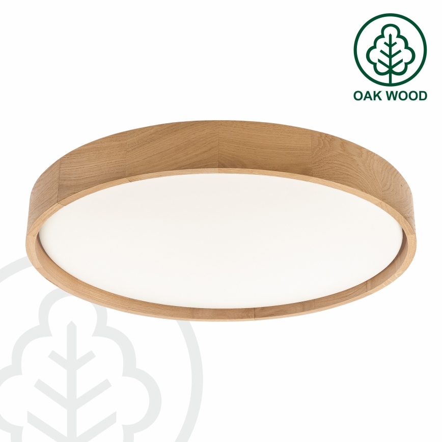 Brilagi - Plafonnier LED dimmable MANAROLA REMOTE LED/36W/230V 3000-6500K Ø 51 cm chêne + télécommande