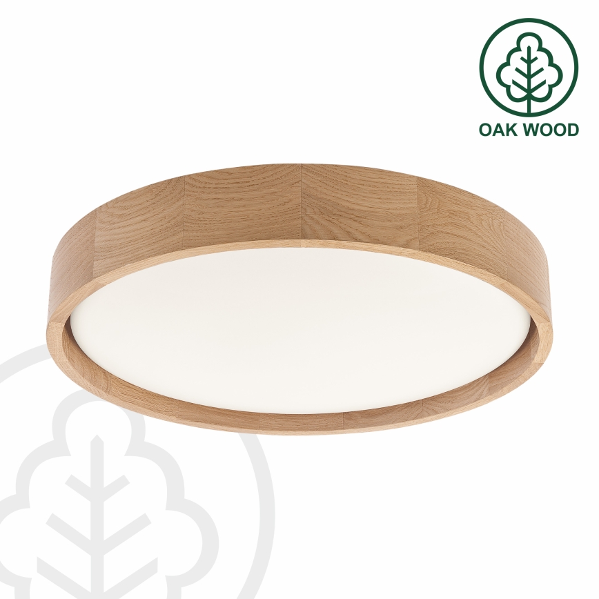 Brilagi - Plafonnier LED dimmable MANAROLA SMART LED/24W/230V 3000-6000K Wi-Fi Tuya Beacon Ø 41 cm chêne + télécommande