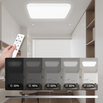 Brilagi - Plafonnier LED dimmable MILKY WAY LED/24W/230V 3000-6500K 37x37 cm + télécommande