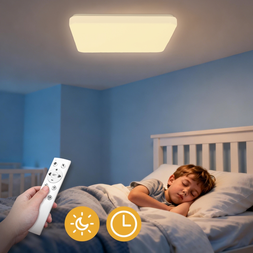 Brilagi - Plafonnier LED dimmable MILKY WAY LED/24W/230V 3000-6500K 37x37 cm + télécommande