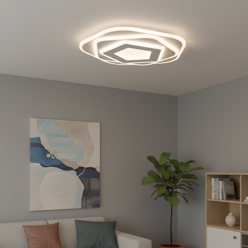 Brilagi - Plafonnier LED dimmable MODERN LED/64W/230V, température de couleur 3000–6000 K, Ø 40 cm + télécommande