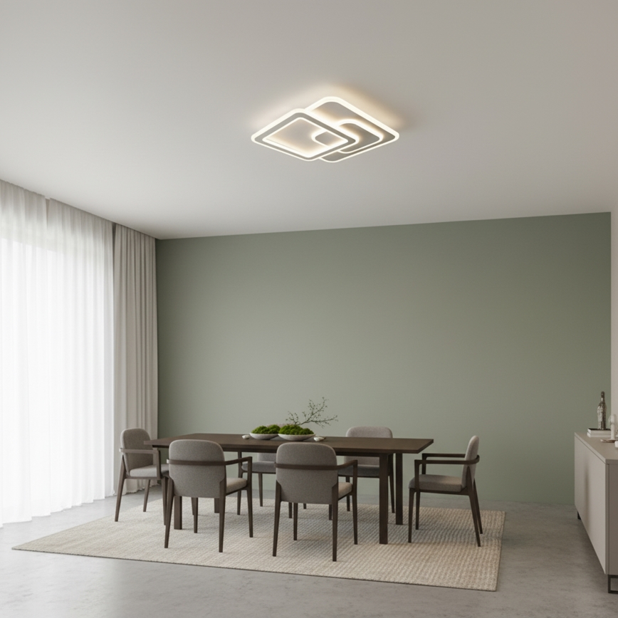 Brilagi - Plafonnier LED dimmable MODERN LED/80W/230V 3000-6000K 52,5x52,5 cm + télécommande