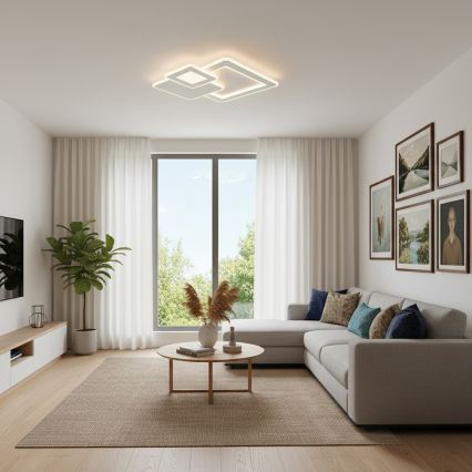 Brilagi - Plafonnier LED dimmable MODERN LED/93W/230V 3000-6000K 48,5x48,5 cm + télécommande