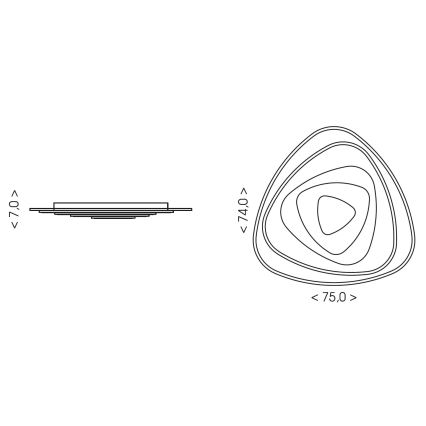 Brilagi - Plafonnier LED dimmable MODERN MAXI LED/140W/230V 3000-6000K 74x75 cm + télécommande