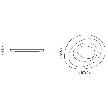 Brilagi - plafonnier LED dimmable MODERN MAXI LED/105W/230V 3000-6000K 83,5x1000 cm + télécommande