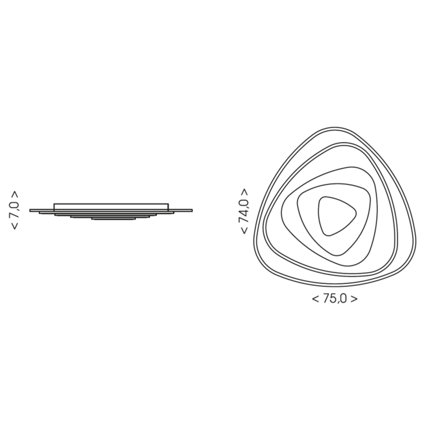 BRILAGI - plafonnier LED dimmable MODERN MAXI LED/140W/230V 3000-6000K 74x75 cm + télécommande