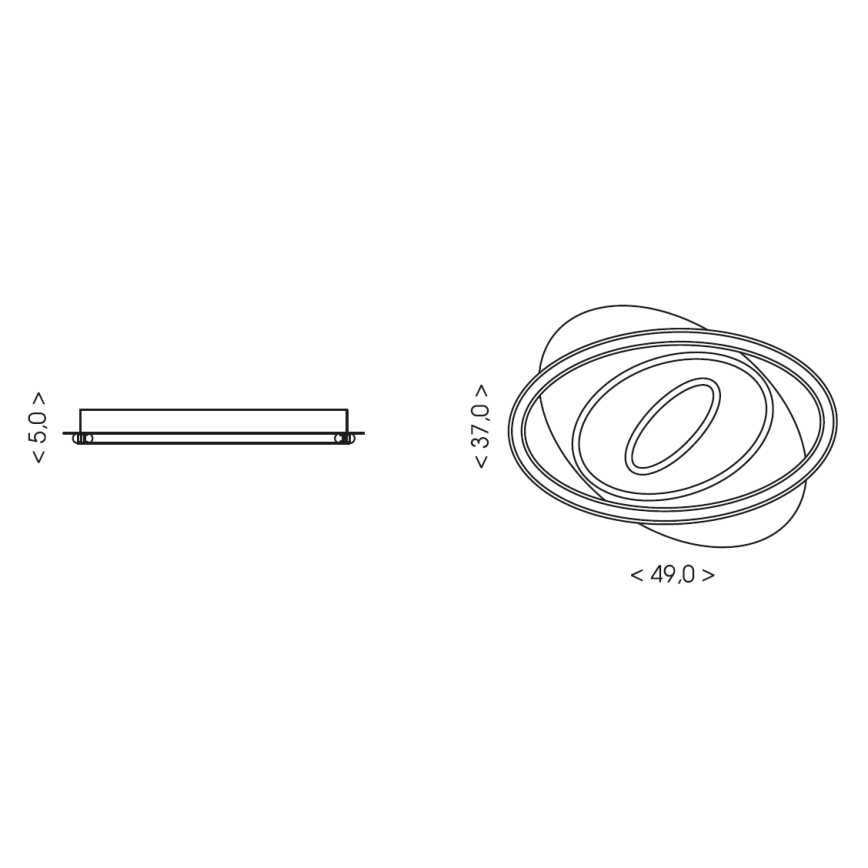 Brilagi - Plafonnier LED dimmable MODERN MAXI LED/87W/230V 3000-6000K 67x80 cm + télécommande
