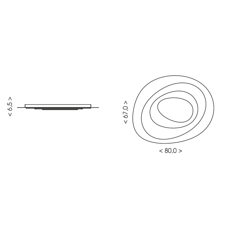 Brilagi - Plafonnier LED dimmable MODERN MAXI LED/87W/230V 3000-6000K 67x80 cm + télécommande